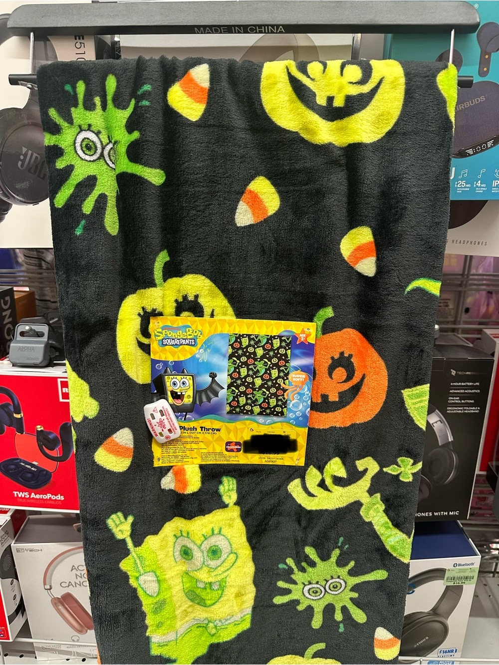 New release spongebob halloween plush throw blanket
